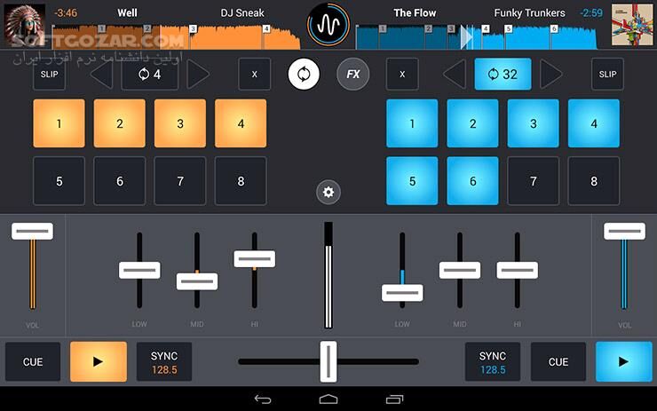 دانلود Cross DJ 3.5.4 for Android +4.1 - دانلود دی جی اندروید برای اندروید - سافت گذر