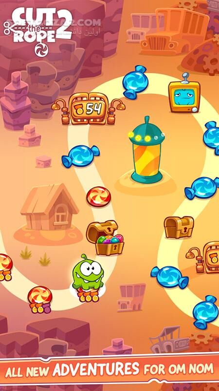 دانلود Cut the Rope 2 v1.33.0 for Android +4.0 - دانلود بازی بریدن طناب برای اندروید - سافت گذر