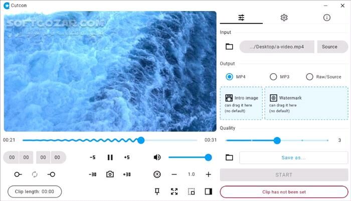 دانلود Cutcon 4.0 - دانلود بُرش، تبدیل و پیش‌نمایش فایل‌های ویدئویی، صوتی و عکس - سافت گذر
