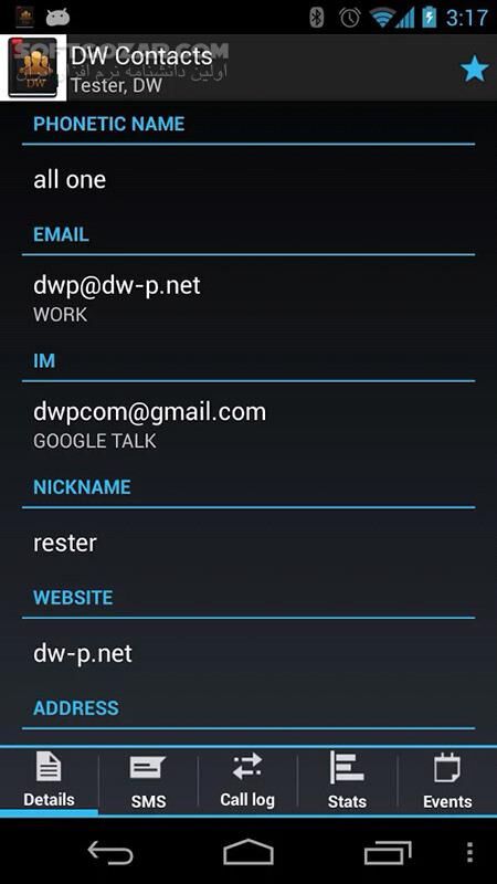 دانلود DW Contacts & Phone & Dialer 3.1.7.5 pro for Android +2.1 - دانلود دفترچه تلفن و شماره گیر برای اندروید - سافت گذر