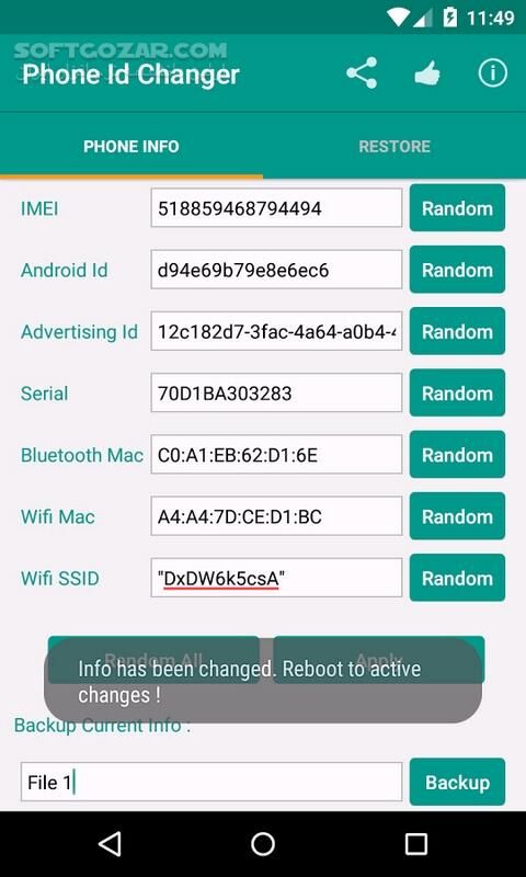 دانلود Device ID Changer Pro 4.1 for Android +4.3 - دانلود تغییر آی دی برای اندروید - سافت گذر