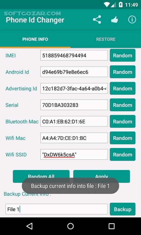 دانلود Device ID Changer Pro 4.1 for Android +4.3 - دانلود تغییر آی دی برای اندروید - سافت گذر