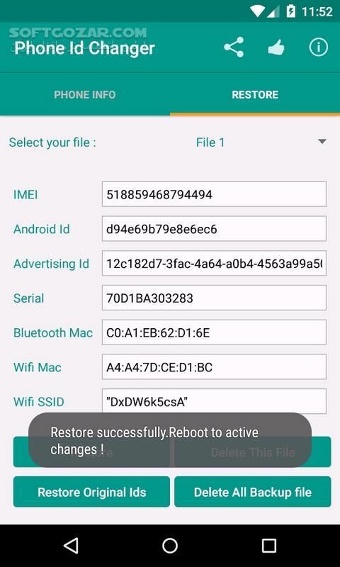 دانلود Device ID Changer Pro 4.1 for Android +4.3 - دانلود تغییر آی دی برای اندروید - سافت گذر