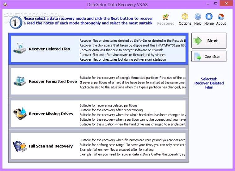 دانلود DiskGetor Data Recovery 4.0 + Portable - دانلود یکی از پرسرعت ترین، قدرتمندترین و دقیق ترین برنامه های بازیابی فایل ها به همراه نسخه پرتابل - سافت گذر