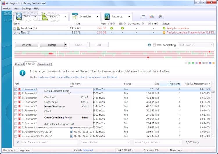 دانلود Auslogics Disk Defrag Professional 12.1.0 / Ultimate 4.13.0.2 - دانلود دفرگ کردن هارد - سافت گذر