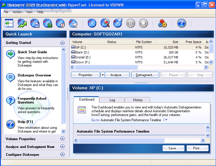 دانلود Diskeeper 18 Professional 20.0.1300 + Server - دانلود دیفرگ کردن اطلاعات درایوها دیسک کیپر - سافت گذر