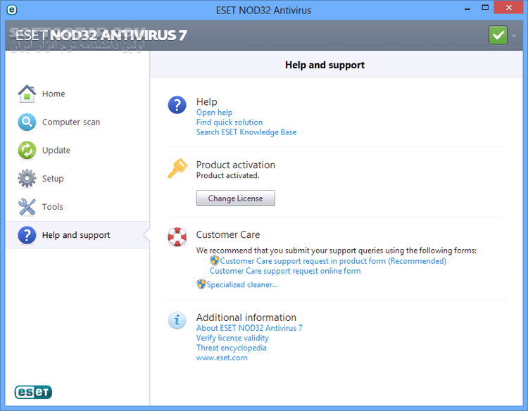 دانلود ESET NOD32 Antivirus 7.0.325.1 x86/x64 + (Update 12000) 2015-07-27 - دانلود نود 32 آنتی ویروس 7 - سافت گذر