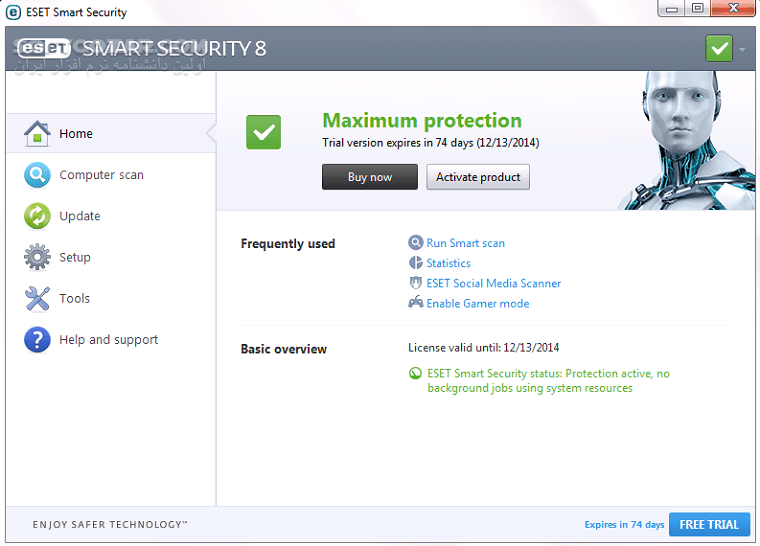 دانلود ESET Smart Security 8.0.319.0 x86/x64 + (Update 12000) 2015-07-27 - دانلود نود 32 اسمارت سکوریتی 8 - سافت گذر