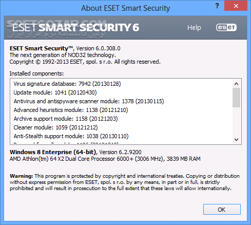 دانلود ESET Smart Security 6.0.316.0 x86/x64 (Update 12000) 2015-07-27 - دانلود نود 32 اسمارت سکوریتی 6 - سافت گذر