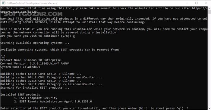 دانلود ESET Uninstaller 10.39.2.0 - دانلود حذف محصولات ESET - سافت گذر