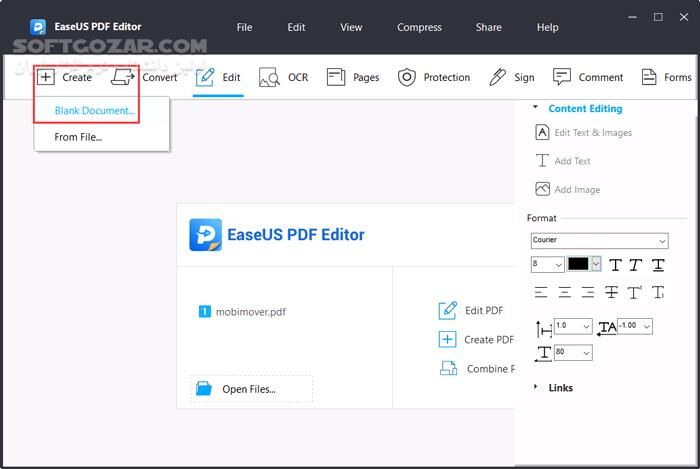 دانلود EaseUS PDF Editor Pro 6.2.0.2 - دانلود ویرایش پی دی اف - سافت گذر