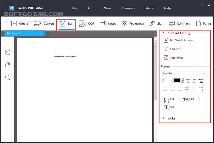 دانلود EaseUS PDF Editor Pro 6.2.0.2 - دانلود ویرایش پی دی اف - سافت گذر
