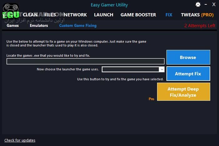 دانلود Easy Gamer Utility PRO 1.3.89 - دانلود حل مشکلات بازی‌ها در ویندوز - سافت گذر