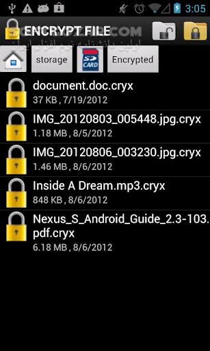 دانلود Encrypt File 1.0.9 for Android +2.3 - دانلود رمزنگاری فایلها برای اندروید - سافت گذر