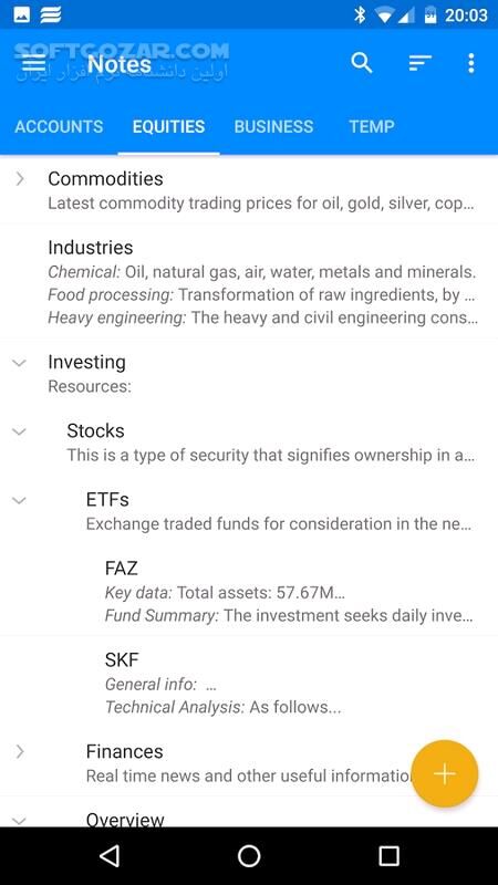 دانلود EssentialPIM Pro 5.7.3for Android +4.0.3 - دانلود مدیریت اطلاعات شخصی برای اندروید - سافت گذر