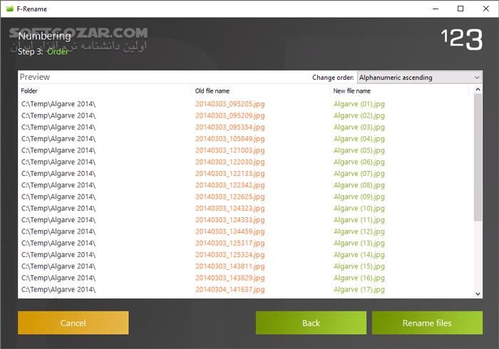 دانلود F-Rename Professional 2.105 - دانلود تغییر نام دسته جمعی فایل ها و پوشه ها - سافت گذر