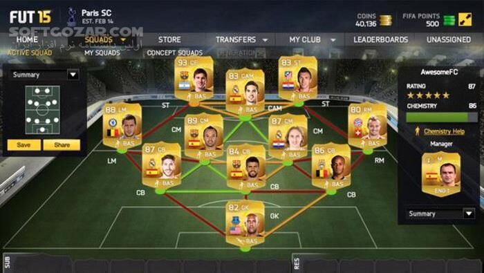 دانلود FIFA 15 - Ultimate Team Edition - دانلود بازی فیفا 15 | کامل‌ترین نسخه دارای آخرین آپدیت‌ها و جابجایی‌ها - سافت گذر