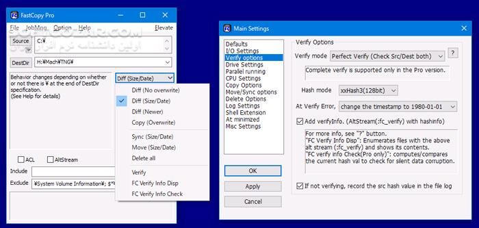 دانلود FastCopy 5.11.1 - دانلود کپی و انتقال فایل‌ها و پوشه‌ها - سافت گذر