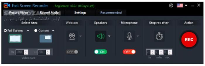 دانلود Fast Screen Recorder 2.1.0.16 - دانلود ضبط کننده صفحه نمایش - سافت گذر
