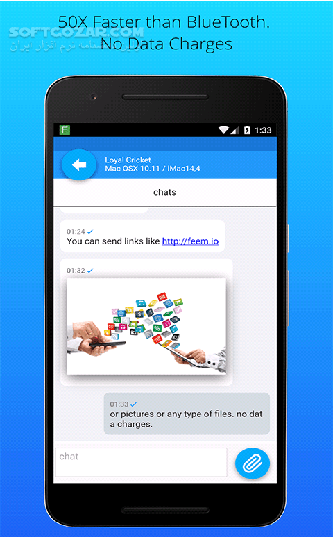 دانلود Feem. Share Files Offline 5.12.0 For Android +6.0 - دانلود اشتراک گذاری فایل ها برای اندروید - سافت گذر