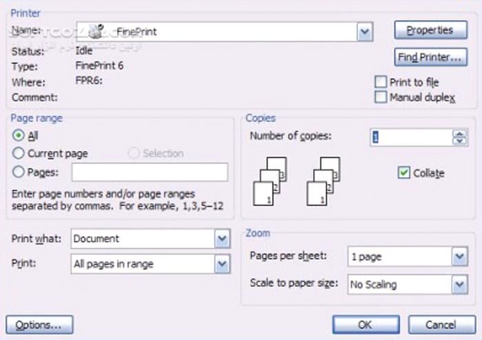 دانلود FinePrint 12.17 - دانلود مدیریت و صرفه جویی در مصرف جوهر پرینتر - سافت گذر