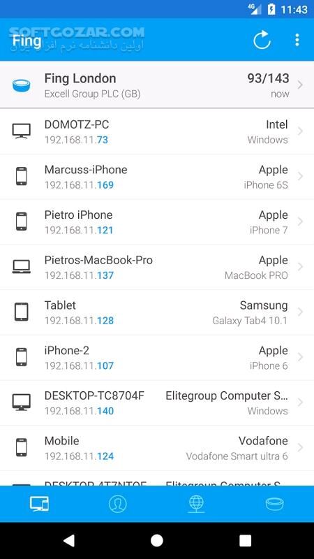 دانلود Fing - Network Tools 12.5.1 for Android +4.1 - دانلود ابزار شبکه ی فینگ برای اندروید - سافت گذر
