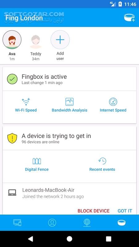 دانلود Fing - Network Tools 12.5.1 for Android +4.1 - دانلود ابزار شبکه ی فینگ برای اندروید - سافت گذر