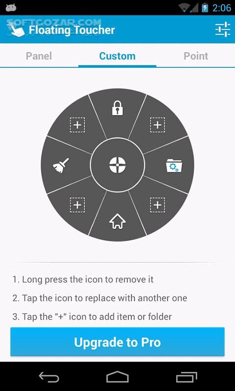 دانلود Floating Toucher Premium 3.1.1 for Android +2.3 - دانلود منوی معلق اندروید برای اندروید - سافت گذر