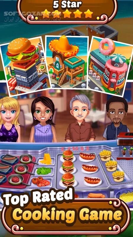 دانلود Food Court Fever: Hamburger 3 v2.7.3 for Android +4.1 - دانلود بازی آشپزی و مدیریت رستوران برای اندروید - سافت گذر