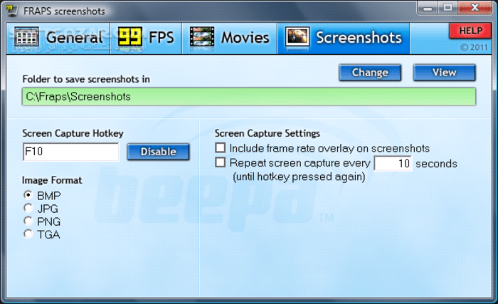 دانلود Beepa Fraps 3.5.99 - دانلود نرم افزار عکس برداری و فیلم برداری از بازی - سافت گذر