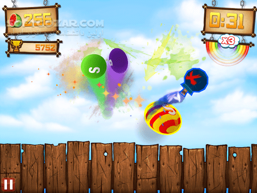 دانلود Fruit Ninja vs Skittles 1.0.0 for Android - دانلود بازی جدید میوه ها و توپ های بولینگ برای اندروید - سافت گذر