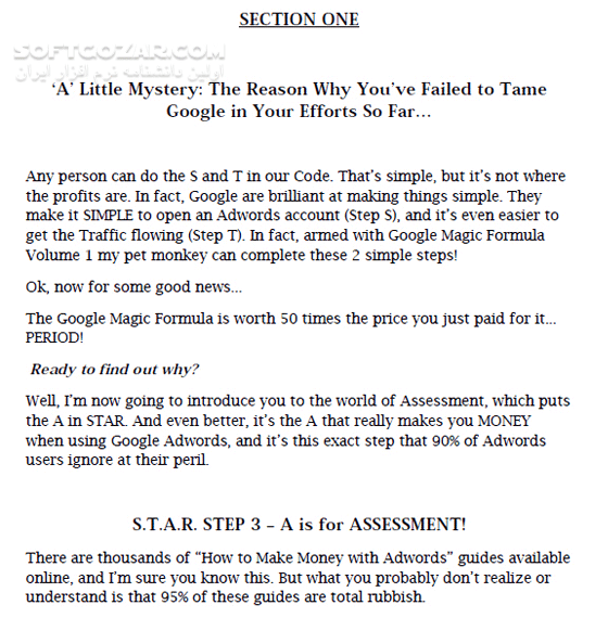 دانلود Learning GOOGLE MAGIC FORMULA - دانلود کتاب آموزش فرمول گوگل - سافت گذر