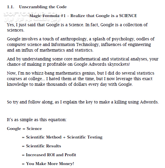 دانلود Learning GOOGLE MAGIC FORMULA - دانلود کتاب آموزش فرمول گوگل - سافت گذر
