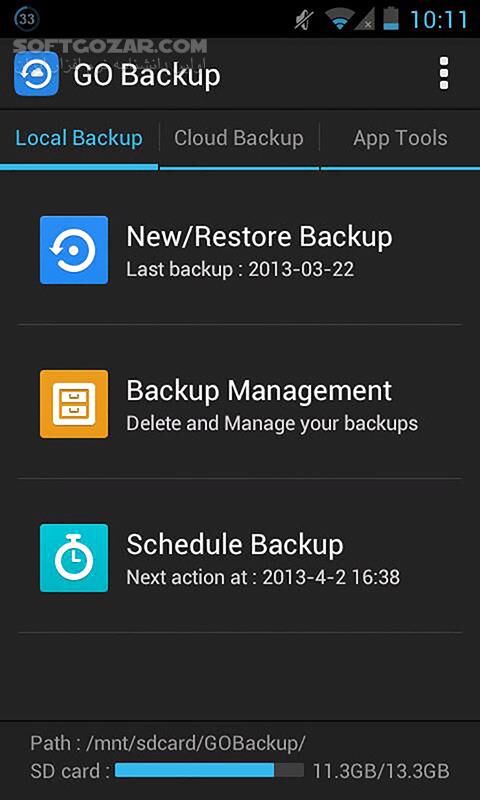 دانلود GO Backup Pro Premium 3.51 for Android - دانلود پشتیبان گیری قدرتمند از اطلاعات برای اندروید - سافت گذر