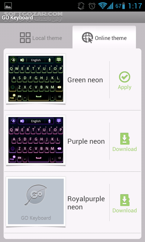 دانلود GO Keyboard Prime 4.03 / Pro 1.60 + Plugin for Android - دانلود کیبورد گو برای اندروید - سافت گذر