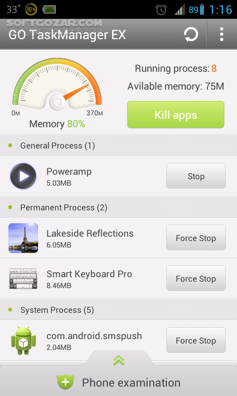 دانلود GO Cleaner & Task Manager PRO 3.91 for Android - دانلود افزونه مدیریت حافظه رم برای اندروید - سافت گذر