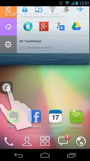 دانلود GO TouchHelper 1.5 for Android - دانلود نرم افزار جدید تیم GO برای دسترسی آسان به برنامه ها و میانبرها برای اندروید - سافت گذر