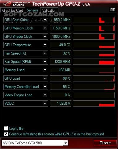 دانلود GPU-Z 2.68 + ASUS ROG - دانلود مشخصات کارت گرافیک - سافت گذر