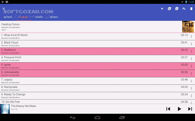 دانلود GoneMAD Music Player 3.4.4  for Android +5.0 - دانلود موزیک پلیر حرفه ای برای اندروید - سافت گذر