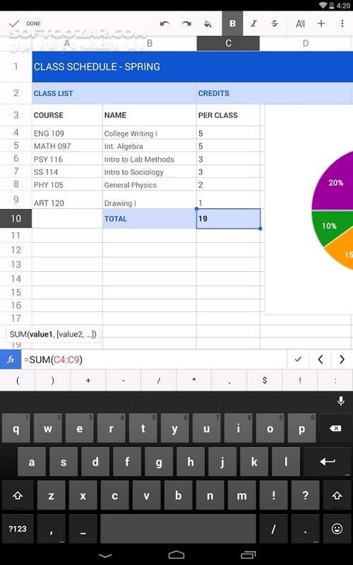 دانلود Google Sheets 1.25.481.02.90 For Android +8.0 - دانلود گوگل شیتز برای اندروید - سافت گذر