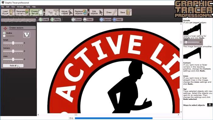 دانلود Graphic Tracer Professional 1.0.0.1 Release 13.2 - دانلود تبدیل تصاویر پیکسلی به وکتور - سافت گذر
