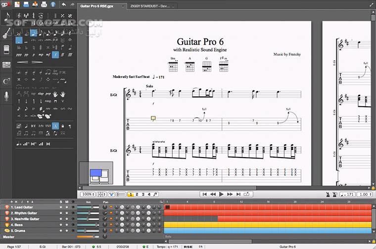 دانلود Guitar Pro 8.1.4 Build 43 + Soundbanks / Tabs / Mac - دانلود شبیه‌سازی گیتار - سافت گذر