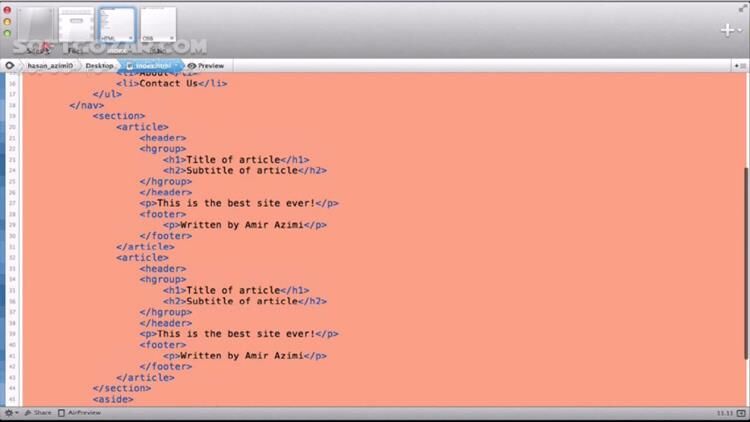 دانلود دوره آموزش ویدئویی HTML5 به زبان فارسی - برنامه‌نویسی وبسایت با اچ‌تی‌ام‌ال۵ - دانلود آموزش فارسی HTML5 - سافت گذر