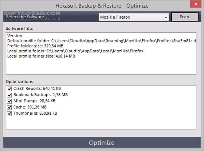 دانلود Hekasoft Backup & Restore 0.96 - دانلود تهیه بک آپ  و ریکاوری اطلاعات مرورگرها - سافت گذر
