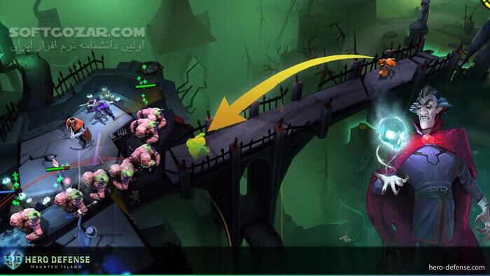 دانلود Hero Defense - Haunted Island - دانلود بازی دفاع قهرمان جزیره خالی از سکنه - سافت گذر