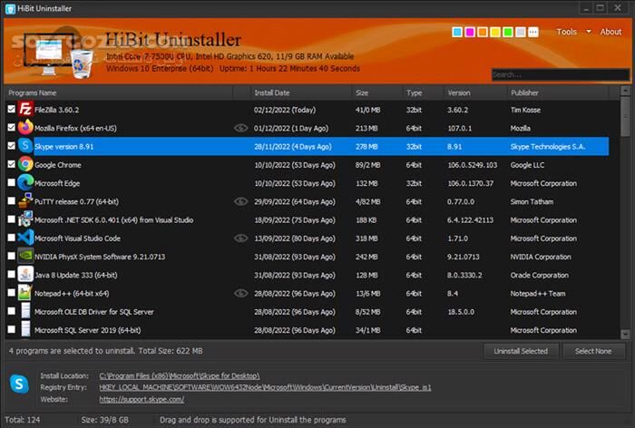 دانلود Hibit Uninstaller 3.2.70 - دانلود حذف کامل نرم افزارهای نصب شده - سافت گذر