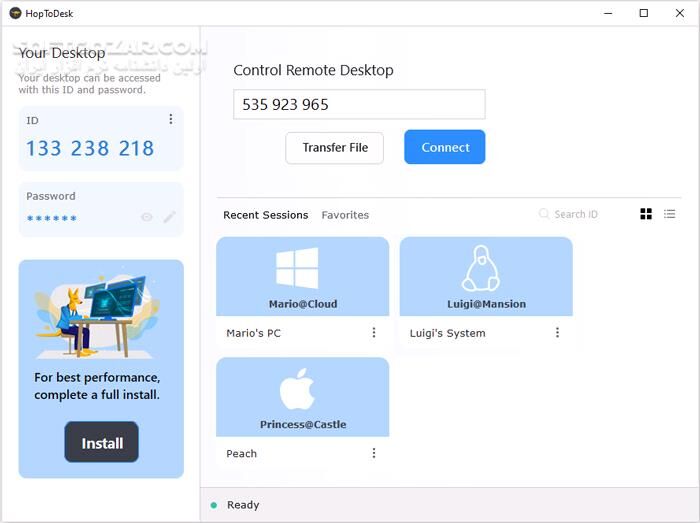 دانلود HopToDesk 1.44.4 - دانلود کنترل دسکتاپ از راه دور - سافت گذر