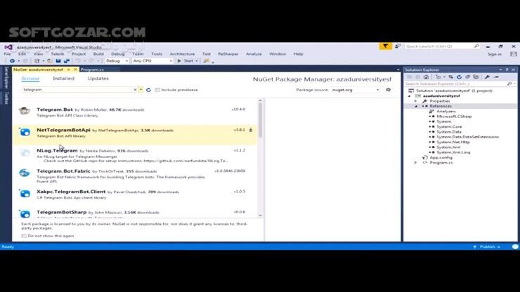 دانلود آموزش ساده و حرفه ای ساخت ربات تلگرام به زبان سی‌شارپ - دانلود آموزش ساخت ربات تلگرام - سافت گذر