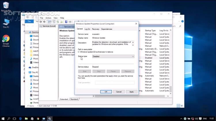 دانلود فیلم آموزش سریع غیرفعال کردن آپدیت اتوماتیک ویندوز 10 - فارسی - دانلود غیرفعال کردن آپدیت خودکار ویندوز 10 - سافت گذر