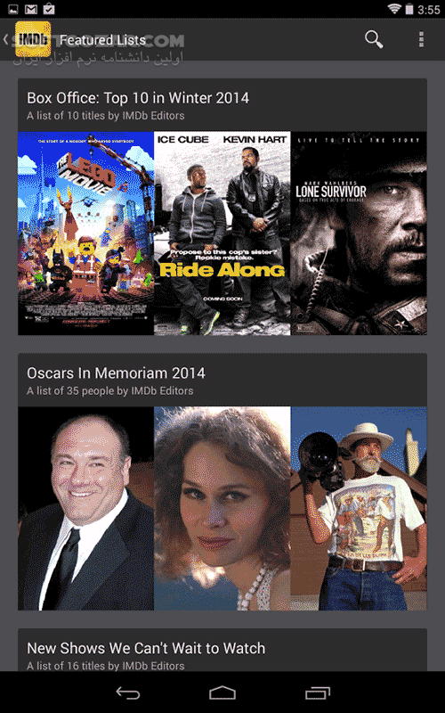 دانلود IMDb Movies & TV 9.2.3.109230200 for Android +9.0 - دانلود برنامه رسمی اطلاعات فیلم برای اندروید - سافت گذر